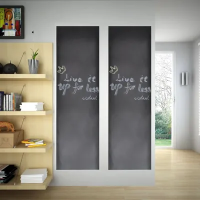 Produktbild von vidaXL Nástěnná samolepka Chalkboard 0,6x3 m 2 role s křídami