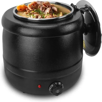 Immagine prodotto di Bollitori elettrici da 10 litri, 400 W, con rivestimento in acciaio inossidabile - Isolamento termico - Per catering, ristoranti e cucine.