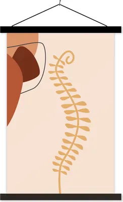 Produktbild von MuchoWow® Textilposter Sommer - Pflanze - Pastell 120x180 cm mit schwarzem Rahmen - Fotos