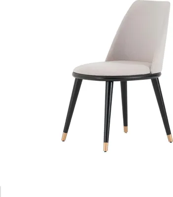 Image de Designer Beige Chaise Salle à manger Chaise Fauteuil Textile Bois