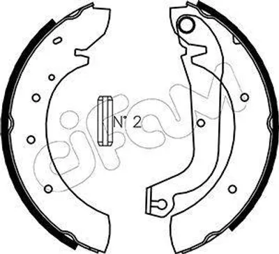 Zdjęcie produktu dla Zestaw szczęk hamulcowych CIFAM do tylnego hamulca bębnowego do FIAT DUCATO furgon (290) 254,0 mm 153-068
