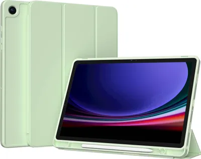 Productafbeelding van Accezz Smart Silicone Bookcase voor de Samsung Galaxy Tab A9 Plus - Lichtgroen