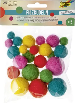 Immagine prodotto di gomitoli di feltro folia HOLI FESTIVAL Lana 25 pezzi