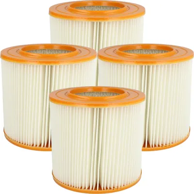 Produktbild von vhbw 4 Faltenfilter Ersatz für Allaway 210813, 10819, 2577, 10813 für Staubsauger - Patronenfilter Orange Weiß