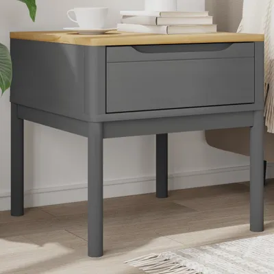 Produktbild von Design Möbel Lampentisch FLORO Grau 55x55x54 cm Massivholz Kiefer - Couchtische DE20139267