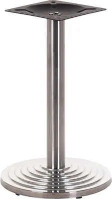 Zdjęcie produktu dla Podstawa stołu ze stali nierdzewnej SH-2013, do biura, hotelu, restauracji, średnica 45 cm, wysokość 71,5 cm, stal nierdzewna szczotkowana