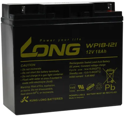 Image de KungLong Batterie au plomb WP18-12I 12V 18Ah pour applications cycliques