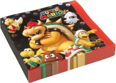 Zdjęcie produktu dla Serwetki urodzinowe Super Mario - 33 cm - 20 szt.