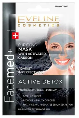 Produktbild von Eveline Facemed+  Active Detox Gesichtsmaske gegen Hautunreinheiten, 2 x 5 ml