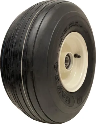 Immagine prodotto di 15x6.00-6 Ruota per tosaerba a coste multiple 6ply P508 Cerchio e tappo in acciaio Cuscinetti a sfera da 25 mm