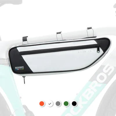 Produktbild von ROCKBROS Road-to-Sky Fahrrad Rahmentasche Dreieckstasche, ca. 2L, Reflektierend, Weiß