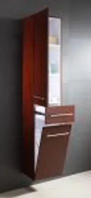 Produktbild von Hochschrank 180 cm mit Wäscheklappe walnuss seidenglanz