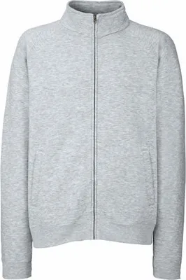 Produktbild von Fruit of the Loom - Premium Sweat Jacket - Heather Grey - S