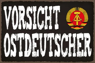 Produktbild von vianmo Holzschild 12x18 cm Vorsicht Ostdeutscher