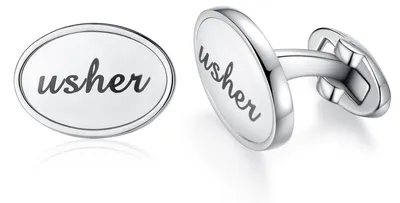 Imagen del producto de Gemelos ovalados para boda, diseño "Honey Bear", ideales como regalo para el novio, fabricados en acero inoxidable