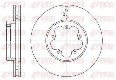 Produktbild von 2x REMSA Bremsscheibe 61021.10 vorne für FORD TRANSIT MK-7 Kasten 280mm 54 5mm