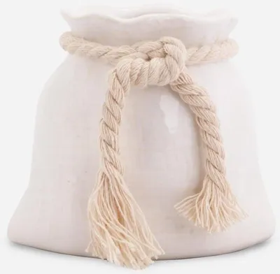 Produktbild von Miniatur-Handtasche aus weißer Keramikvase