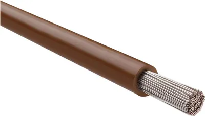 Produktbild von HELU KABEL FÜNFNORM 1X6mm² AWG10 BN (braun) Einzelader braun AD 5,1mm Nennspannung Uo/U 450V/750V nach UL/CSA 600V - 1