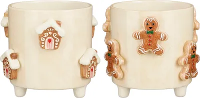 Produktbild von Mica Decorations Blumentopf - Sortiert - H15 x Ø17 - Cremeweiß