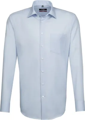 Produktbild von Seidensticker BUSINESS Herren Hemd Langarm Kent Regular Hellblau 50