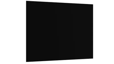 A black rectangular board is shown against a white background.