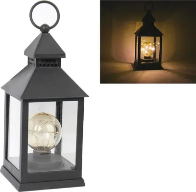 Zdjęcie produktu dla Latarnia Z Żarówką  5 Mini Led Czarna
