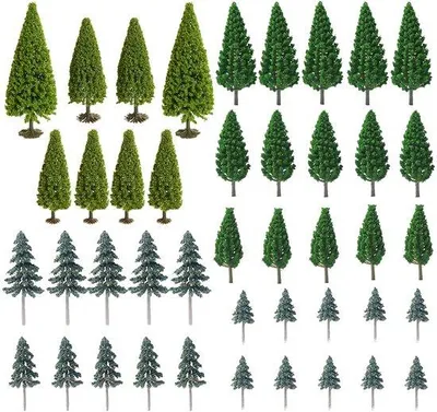 Immagine prodotto di Set di alberi in miniatura - Diverse dimensioni - Modellismo e decorazione di diorami
