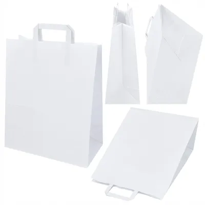 Produktbild von Allbag Catering-Papiertüten 32x16x39 cm 25 Stück Weiß