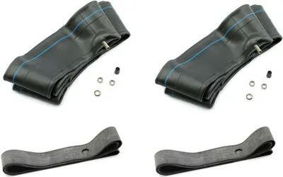 Produktbild von Set: 2x Kenda Weißwandreifen 2,25 x 19 Zoll, K252 2P, TT, 37L inklusive 2 Schläuche und 2 Felgenbänder für Moped, Mofa 50ccm