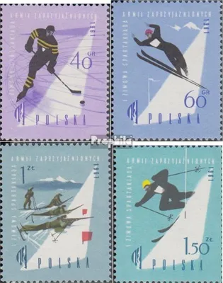 Produktbild von Briefmarken Polen 1961 Mi 1221-1224 (kompl.Ausg.) postfrisch Winterspartakiade