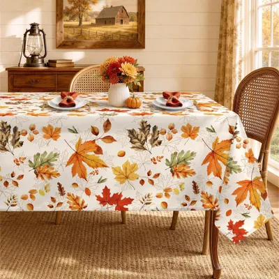 Produktbild von Tischdecke Ahornblatt Polyester Waschbar 140 x 180 cm Rechteckig