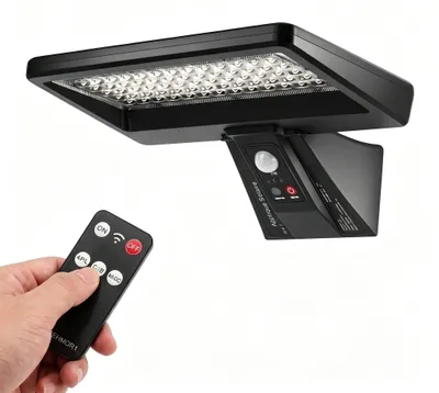 Solar-Wandleuchte mit Bewegungsmelder, LED, wasserdicht, 64 LEDs, weiß