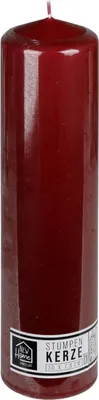 Image de Bougie de cheminée bordeaux 30x7,8cm Bougie de l'Avent Bougie d'autel Mousse de cheminée Bougie de lanterne