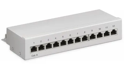 Produktbild von Goobay 69306, RJ45, Cat6, U/FTP (STP), 22/26, Grau, Rackeinbau