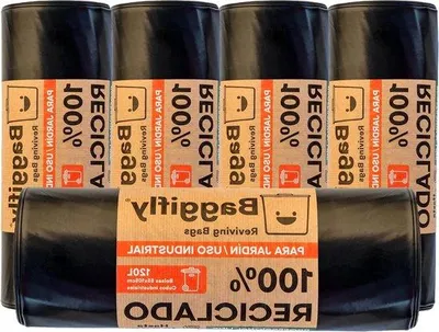 Produktbild von Industriele vuilniszakken 120 l - 5 rollen - 100% gerecycled - 85 x 105 cm - extra robuust - industriel - zwart