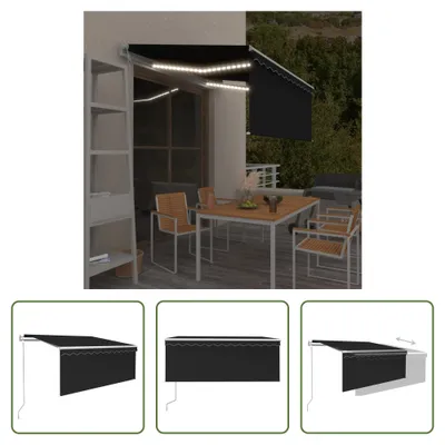 Immagine prodotto di Tenda da sole The Living Store automatica con avvolgibile LED sensore vento 3,5x2,5 m antracite