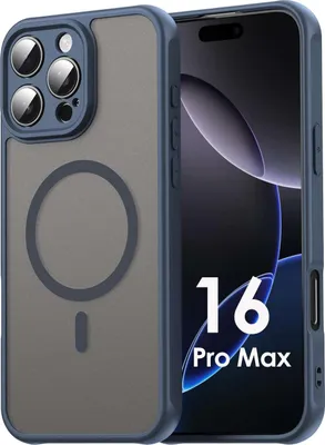 Produktbild von Handyhülle für Apple iPhone 16 Pro Max Matt Case Schutzhülle Kratzfest Passgenau Blau