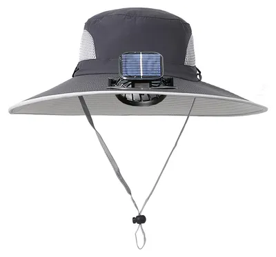 Produktbild von Solar-Ventilator-Hut, USB-aufladbar, UV-Schutz, atmungsaktiv, für Damen und Herren, ideal für Sommeraktivitäten im Freien, Angeln und andere Outdoor-Aktivitäten.