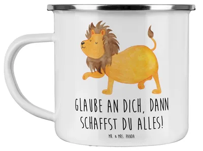 Produktbild von Mr. & Mrs. Panda Pott Angst überwinden - Weiß - Geschenk, Trost, Kaffeepott, Zuversicht, Haferl, Fantasie, Campingtasse, Gefühle, Vertrauem, Selbstglauben, Mut