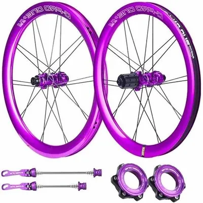 Produktbild von Faltradradsatz - BMX Räder - Fahrräder Wartung - Versiegelte Lager - 16 Zoll 349 - Lila