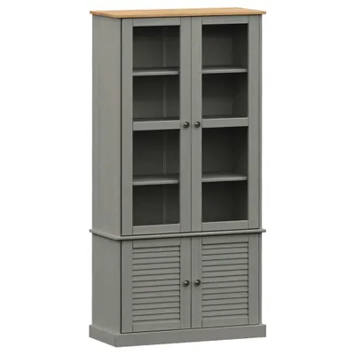 Obrázek produktu pro vidaXL Vitrína VIGO Grey 85x35x170 cm borovicový masiv