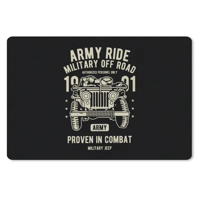 Produktbild von MuchoWow® Mauspad Mousepad Mancave - Armee - Auto - Oldtimer 27x18 cm - Mousepads - Maus Mat - Pad - Mausunterlage - Büroartikel - Desk Matten
