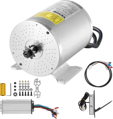 Image de VEVOR Kit moteur électrique à courant continu sans balai 1800 W - moteur 48 V 4500 tr/min avec régulateur de vitesse amélioré et kit pédale-accélérateur pour Go Karts E-Bike Moto Scooter Bricolage