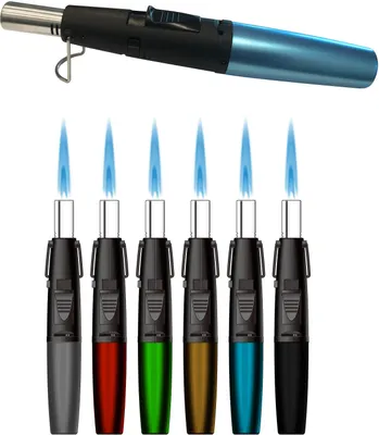 Produktbild von 2 x Sturm Feuerzeug Bunsenbrenner Flambierer Gas-Brenner Jet Flame mit Halter M4