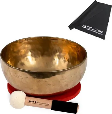 Produktbild von Sela Klangschale se 265 Harmony 26 mit Schlägel und Mikrofasertuch