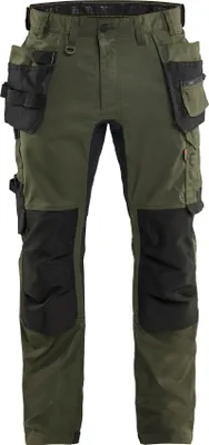 Produktbild von Blakläder Handwerker Arbeitshose mit Stretch 1750, Farbe:Waldgrün/Schwarz, Größe:D96