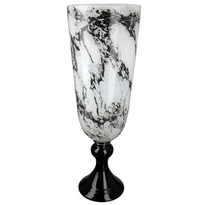 Immagine prodotto di Gilde Vase, "Trophy", Glas, schwarz, weiß, VE 1, H. 42 cm, D. 16 cm 50646 4063387506462