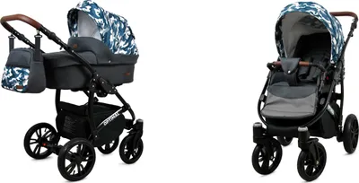 Produktbild von BabyLux® Optimal | 2in1 Kinderwagen Set | Grey Moro | Kombikinderwagen | Kinderwagenset | Buggy