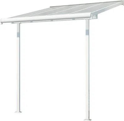 Zdjęcie produktu dla Aluminiowa osłona tarasowa Palram-Canopia z podwójnymi ściankami "Sierra" biała 230 x 230 cm