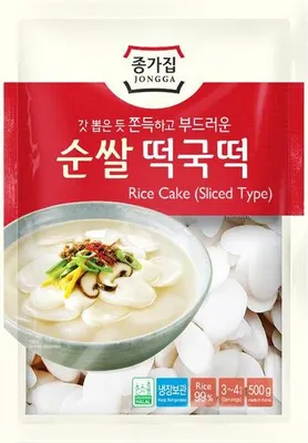 Immagine prodotto di Jongga | Tteokkmyeon - Ovale - 500 g - Tagliatelle di riso coreane - Tortino di riso
